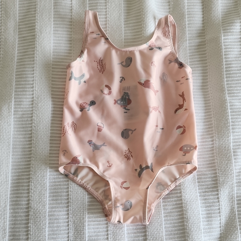 H&M Pink SeaLife Print Swimsuit